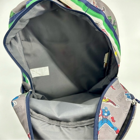 Pottery Barn Kids Marvel Avengers Kids Backpack Grey Superhero School Bag - Picture 8 of 11